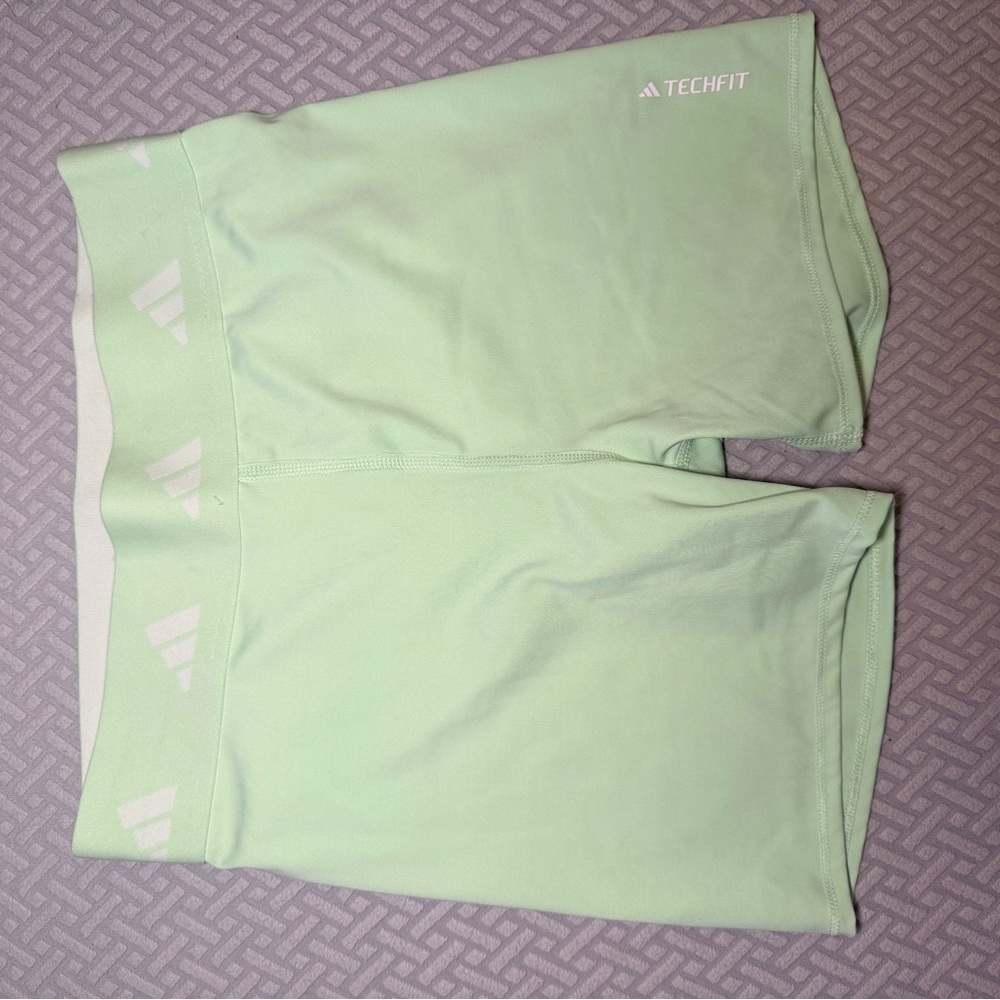 adidas Techfit Light Green Athletic Shorts